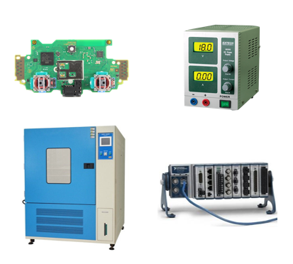 Standard driver (NI DAQ, power supply, temperature chamber) interfacing with our clients DUT