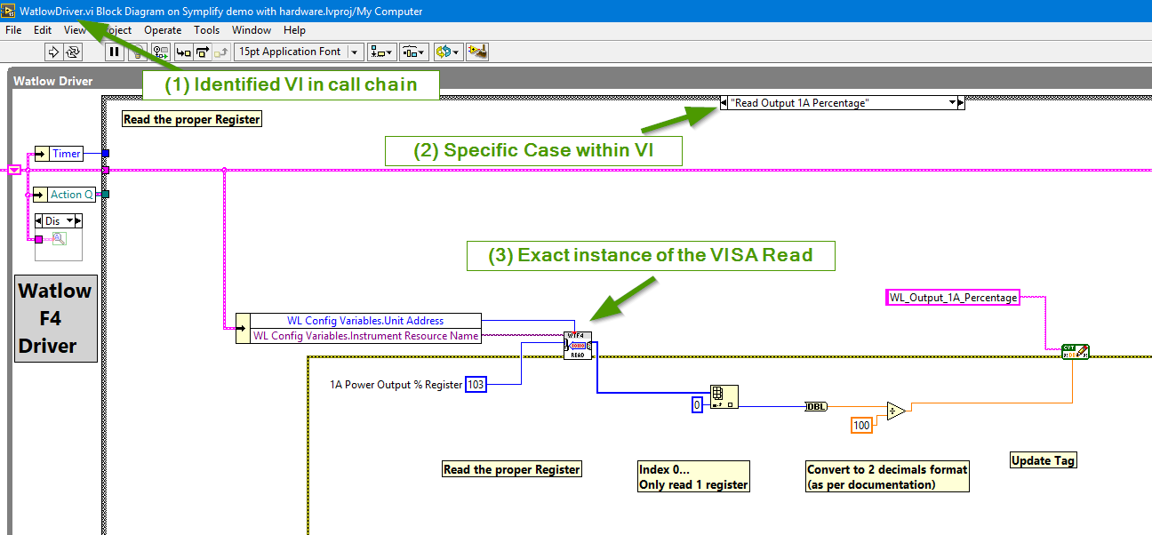 LabVIEW code that shows how accurate error reporting can narrow down troubleshooting