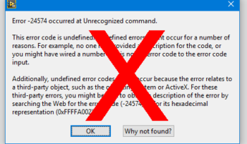 Do not rely on LabVIEW Automatic Error Handling