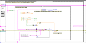 One frame from the case structure inside the DAQ driver