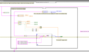 One frame from the case structure inside the oscilloscope driver