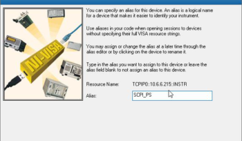 Configuring a SCPI power supply in MAX