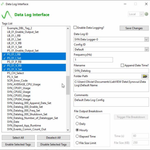 Customizing datalogger in Symplify Now!