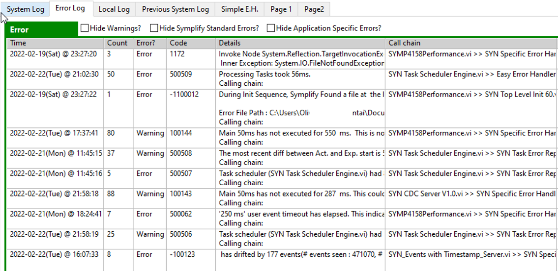 Understanding some of the common errors and warnings in Symplify