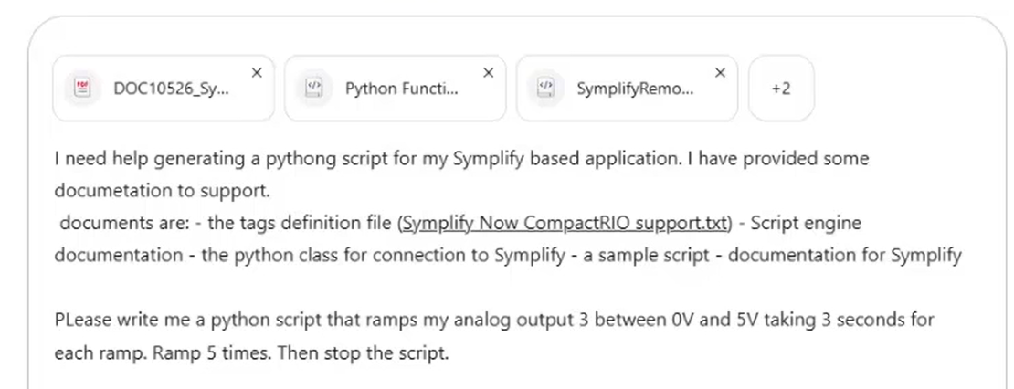 AI code creation for CompactRIO 20 Copilot Training and Question