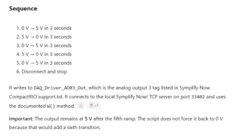 AI code creation for CompactRIO 40 Copilot Response